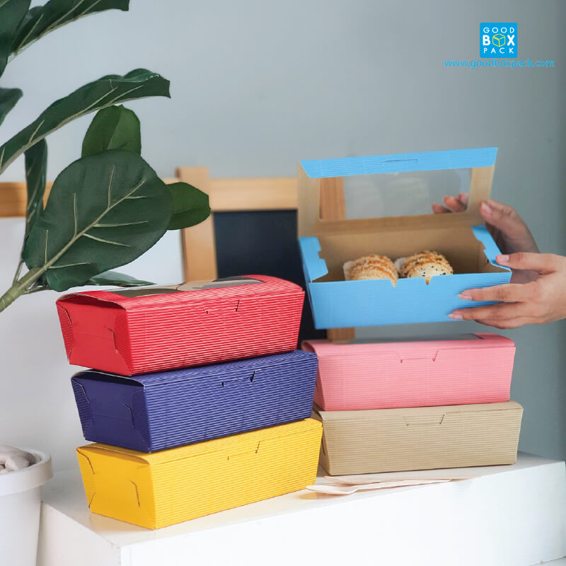 กล่องคุกกี้ ลูกฟูกโชว์ลอน 10x20x6 cm
