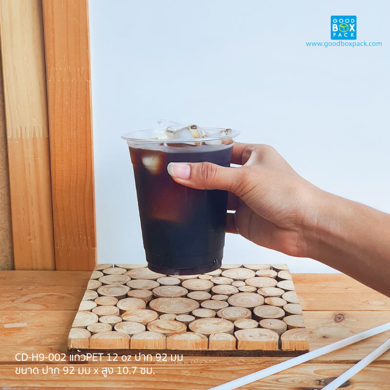 (ยกลัง) แก้วPET 12 oz ปาก 92 มม