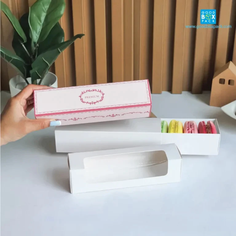 กล่องมาการองพรีเมี่ยม 5.5x20x5cm