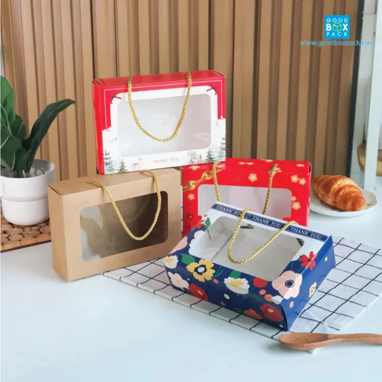 กล่องคุกกี้หูหิ้ว 6x20x14cm