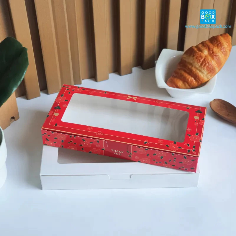 กล่องขนมทรงแบน 11x24x3.5cm