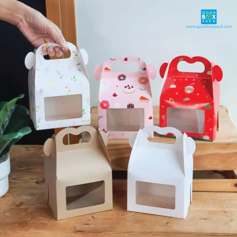 กล่องขนมหูหิ้ว 10x13x14cm
